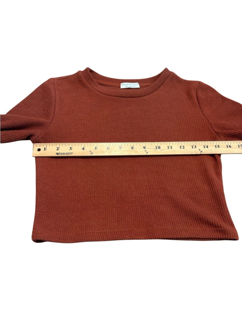Paper Crane Rust Color Ribbed Midi Sweater Set. Size Medium. Great Condition!! - Picture 13 of 16